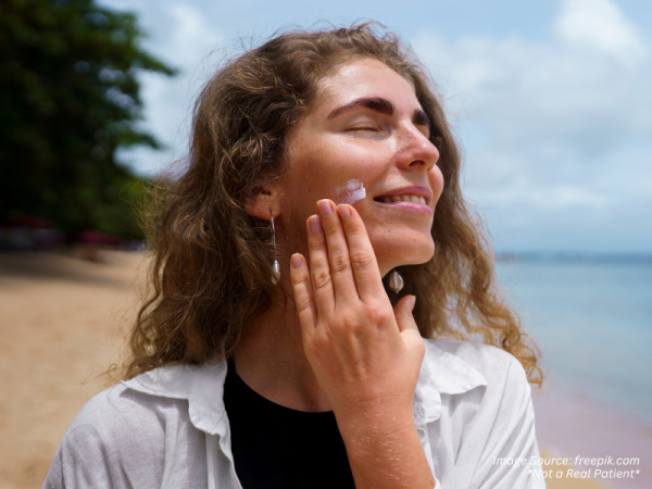 Applying sun protection to preserve skin health