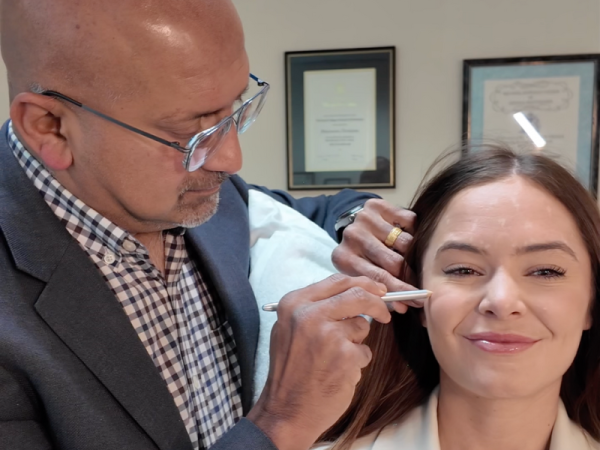 “Dr Theva Thevakumar, aesthetic practitioner at Dr T Aesthetics Melbourne specialising in preventative anti-aging skin treatments.”