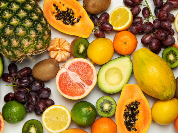 Nutritional ingredients shown to support skin repair and hydration. "Assortment of nutrient-rich foods that promote healthy, radiant skin."