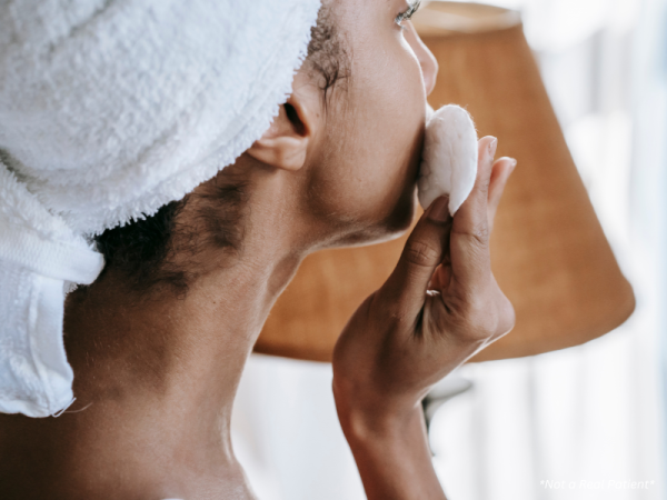 Post-treatment skin care routine supporting skin barrier and hydration